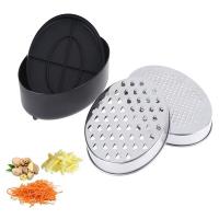 ราคา MUXI Black Slicer Cheese Grater Vegetables Stainless Steel Oval Box Container Grater (12051780196)