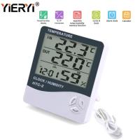 ราคา Yieryi Digital Temperature Hygrometer เครื่องวัดอุณหภูมิ ความชื้น เครื่องวัดอุณหภูมิ ความชื้น ในร่มและกลางแจ้ง นาฬิกา HTC 2 Thermo meter (18265857320)