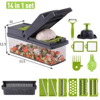 ราคา เครื่องสไลด์ผักผลไม้ 14IN1 ชุดสไลด์ผัก ตะกร้าล้างผัก ทีสลัดน้ำผัก15IN1 (20597609500)