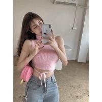 ราคา Cici ZX596 เสื้อครอปไหมพรมคอเต่าแขนกุดแต่งขนมิ้ง ดีเทลเว้าด้านหลังมีกิมมิกซ์ผูกเอว ให้ความอบอุ่นและแซ่บไปในตัว สไตล์ (20697955532)