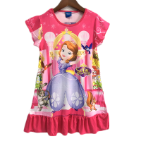 ราคา ชุดเดสรเด็ก กระโปรงเด็กผู้หญิง เสื้อผ้าเด็กผู้หญิง ลายเจ้าหญิง เอลซ่า โซเฟีย ผ้ามันผ้าไมโค PM777 141 150 (15424464899)