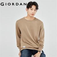 ราคา Giordanoผู้ชาย เสื้อสเวตเตอร์คอกลมปักป้ายผ้าฝ้ายแท้ Free Shipping 18051602 (20222778116)