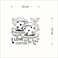 ราคา พร้อมส่ง สติ๊กเกอร์ติดผนัง คาเฟ่ สติกเกอร์ ร้านกาแฟ สติ๊กเกอร์ติดกระจก DIY Wall Sticker Coffee Wallpaper (4761266006)