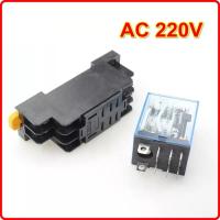 ราคา รีเลย์ขนาดเล็กพร้อมฐานซ็อกเก็ต AC 220V 10A JQX 13F 2Z HH62PL LY2NJ 10A 8PIN Mini Power Relay พร้อมส่งจากไทย (16422324386)
