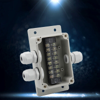 ราคา กล่องพักสายไฟกันน้ำกลางแจ้ง100 68 50มม หนึ่งในสองกล่องเชื่อมพลาสติกที่มีขั้วสามกล่องพักสายไฟ (12176974885)