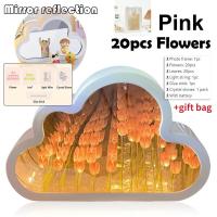 ราคา Ins ทิวลิปแลมป์ไลท์ DIY เมฆทิวลิปไฟกลางคืน โคมไฟกระจก LED โคมไฟดอกไม้แฮนด์เมด ของขวัญวันเกิด (19976506282)