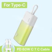 ราคา Baseus Power Bank น่ารักพกพาได้แบตเตอรี่เสริม20W 5200MAh PD สายชาร์จพาวเวอร์แบงค์เร็วในตัวสำหรับ Xiaomi Huawei IP 14 13 12 11 Pro Max (19968570044)