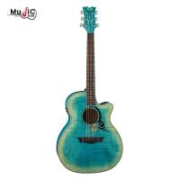 ราคา กีต้าร์โปร่งไฟฟ้า Dean รุ่น Exotica FM Tribal Rose Faded Denim (10395522046)