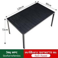 ราคา ชุดโต๊ะสนาม เก้าอี้กลางแจ้ง ชุดโต๊ะเก้าอี้กลาง ชุดโต๊ะกินข้าว6คน 120 80cm ชุดโต๊ะแจ้งระเบียง ชุดโต๊ะเก้าอี้ โต๊ะเก้าอี้ โต๊ะสนามในสวน ชุดเก้าอี้สนาม สินค้าพร้อมส่ง (17316813906)