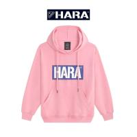 ราคา ส่งฟรี Hara ฮาร่า ของแท้ เสื้อกันหนาว เสื้อกันหนาวแขนยาว เสื้อหนาวสวมหัว สีชมพู สกรีนลายHARA คุณภาพดี รุ่นHMTL 002627 (18044784556)