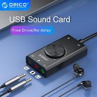 ราคา ORICO USB External Sound Card 2 in 1 Audio Adapter 3 5mm Microphone Earphone Interface Volume Adjustable Soundcard For PS4 Phone (18817006268)
