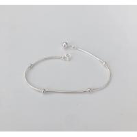 ราคา สร้อยข้อมือลายกระดูกงูคั่นเม็ดเงินแท้925 เครื่องประดับเงินแท้ สร้อยข้อมือ สร้อยเงินแท้ (19998140442)