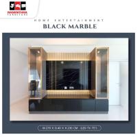 ราคา ชุดตู้โชว์วางทีวี รุ่น BLACK MARBLE 270 ซม วางทีวีได้75นิ้ว (20072970147)