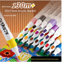 ราคา Colors Acrylic Paint Marker Set Art Markers Painting Pen Graffiti For Stone Disc Mobile Phone Case Shoe glass 24 (20472532251)