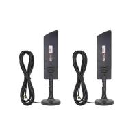 ราคา 2X Broadband 5G 4G 3G GSM 600 6000Mhz High Gain 40Dbi Aerial Indoor Outdoor WiFi Waterproof Router Antenna for SMA Male (20387614670)