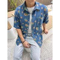 ราคา SLURBOYY Sunflower Denim เสื้อเชิ้ตยีนส์ ลายดอกทานตะวัน SB0770 (20456594868)