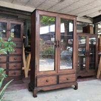 ราคา ตู้ไม้สัก 2 บานเปิด ตู้ใส่ของเอนกประสงค์ สูง 100 ซม ตู้ใส่ของสไตล์วินเทจ ตู้มีลิ้นชักเก็บของ งานประณีต ตู้ไม้สักทำจากไม้สักแก่อย่างดี (14146255424)