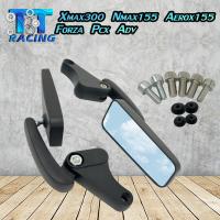 ราคา กระจกซิ่ง 4 เหลี่ยม สีดำ YAMAHA รุ่น XMAX300 NMAX155 AEROX155 FORZA PCX ADV กระจกมองข้าง กระจกมอเตอร์ไซค์ 1 คู่ J 001 18 (19392820275)
