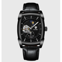 ราคา นาฬิกาข้อมือแบบนาฬิกากลไกอัตโนมัติสำหรับผู้ชายสายหนังลำลองแฟชั่นผู้ชายธุรกิจ T802A TEVISE (16715190504)