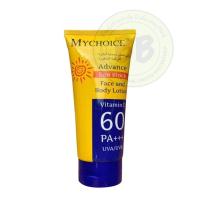 ราคา กันแดดมายช้อยส์ SPF60 PA My Choice Advance Sunscreen Face and Body Lotion (18948770547)