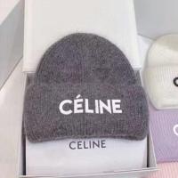 ราคา Celine new letter edge Angora wool hat autumn and winter cold cap high baotou hat for men and women (17202828302)