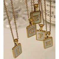 ราคา Y H สร้อยคอโซ่ สเตนเลส 18K จี้ตัวอักษร 26 ตัว ประดับจี้รูปตัวอักษร สีทอง สําหรับผู้หญิง สร้อยคอ (19893347872)