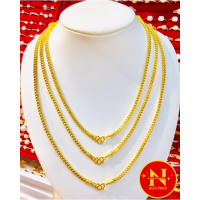 ราคา สร้อยคอลาย3ห่วง น้ำหนัก1บาท มียาว18นิ้ว20นิ้ว24นิ้ว ทองชุบ ทองหุ้ม สวยเสมือนจริง นพคุณห้างทอง (19229645171)