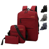 ราคา กระเป๋าเซต set 3 ใบ กระเป๋าเซต มาใหม่ กระเป๋าเป้สะพายหลังเซต 3 ใบ มีช่องต่อUSB (5194436873)