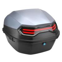 ราคา กันน้ำสองชั้น กล่องท้ายมอไซค 48L กันน้ำ กันตก สำหรับติดรถมอเตอร์ไซค์ สีดำ มีทับทิมและแถบสะท้อนแสง กล่องมอไซค์ กล่องท้ายรถ กล่องท้ายรถมอเตอร์ไซต์ กล่อง กล่องเก็บของท้ายรถมอเตอร์ไซค์ กล่องท้ายมอเตอร์ไซค