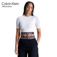 ราคา CALVIN KLEIN เสื้อครอปผู้หญิง ออกกำลังกาย ทรง Slim รุ่น 4WS3K116 110 สีขาว (19486775753)