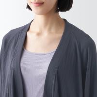 ราคา มูจิ เสื้อคาร์ดิแกนไวด์ริบยาว ผู้หญิง MUJI Wide Rib Long Cardigan (19684687355)