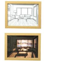 ราคา โคมไฟกรอบรูปอัจฉริยะ สวยตะลึง โคมไฟตกแต่ง โคมไฟข้างเตียง โคมไฟติดผนัง โคมไฟกรอบไม้ ขนาด31x22cm ชาร์จไฟUSB หลอดไฟLED ปรับแสงได้ 3 ระดับ DD890 (20604121193)