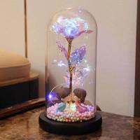 ราคา ดอกไม้กุหลาบฟอยล์โรแมนติก LEDฝาครอบแก้ว พร้อมไฟ LED ของขวัญทุกเทศกาล หลากแบบ โคมไฟกุหลาบตั้งโต๊ะ (16260769323)