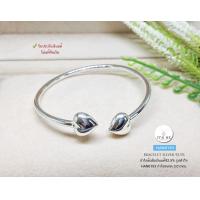 ราคา กำไลข้อมือเงินแท้92 5 หัวกำไลแบบหัวใจเกลี้ยง ข้อมือ free size 6 3 6 8 นิ้ว เรือนเงินแท้ (14297421530)