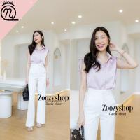 ราคา Nabee queeny เสื้อแฟชั่นสไตล์หรู เสื้อออกงาน เสื้อสไตล์ไฮโซ เรียบหรูดูแพง เสื้อเชิ้ตแขนกุด งานป้าย zoozy shop (20245176954)