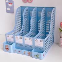 ราคา พร้อมส่ง กล่องใส่หนังสือ แฟ้มเก็บเอกสาร กล่องเก็บเอกสาร 4ช่อง กล่องใส่เอกสาร ใส่ A4 ได้ แฟ้มใส่หนังสือ ฟรีสติ๊กเกอร์ (20134795109)