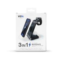 ราคา Vox Charger 3 in 1 Foldable Wireless Charger For IOS แท่นชาร์จไร้สายพับเก็บได้ 3 IN 1 (20613790098)