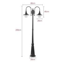 ราคา EASYHOME กลางแจ้งคู่หัวสวนโคมไฟประหยัดพลังงานกันน้ำโคมไฟสนามหญ้าเสาสูงภูมิทัศน์โคมไฟตกแต่งไฟถนนในย่านที่อยู่อาศัย (16724871411)