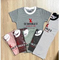 ราคา เสื้อยืด เสื้อแฟชั่น ผ้าทอริ้ว ปัก Cc Double O (17426761104)