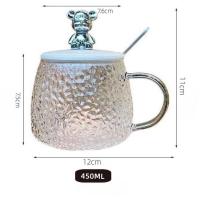 ราคา แก้ว แก้วกาแฟ ชา นม พร้อมฝาปิดรูปหมี หมี ช้อน พร้อมส่ง (20321477286)