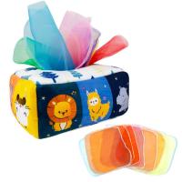 ราคา Baby Tissue Box Toy Toddlers Montessori Sensory Toys with 8 Silk Scarves Baby Sensory Tissue Box Kids Educational Preschool Learning Toy high quality (18456015686)