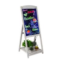 ราคา กระดานดำเมนู กระดานดำขาตั้งพื้น 2 ด้าน Led Message Writing Board Double Sided Illuminated Drawing Restaurant Menu Board กระดานดำแม่เหล็กขอบไม้ 100x52cm ซม Pine Wood Magnetic Chalkboard (20032529889)