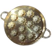 ราคา ถาดทำขนมไข่ ขนมครกสิงคโปร์ รูปเม็ดมะยม เล็ก ชนิด 12 ช่อง สำหรับทำขนมไข่ ถาดขนาด 9 นิ้ว ทำจากทองเหลือง (17274971848)