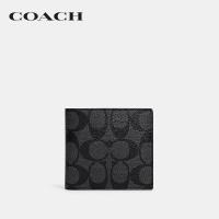 ราคา COACH กระเป๋าสตางค์ผู้ชายรุ่น Coin Wallet In Signature Canvas สีเทา 75006 CQ BK (19283367244)