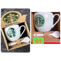 ราคา พร้อมส่ง แก้วกาแฟ ช้อน แก้วเซรามิกพิมพ์ลายน่ารักๆ พร้อมส่ง (17398645846)
