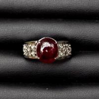 ราคา แหวนพลอยทับทิม Natural Ruby สีชมพูแดงสวยมากประดับข้างด้วยเพชรCZ เรือนเงินแท้ 92 5 ไซส์นิ้ว 66 หรือเบอร์ 11 5US สินค้ามีใบรับประกัน (15759226161)