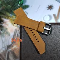 ราคา สายนาฬิกาหนังแท้ สีน้ำตาลอ่อน ขนาด 24 mm สปริงเซอวิสพร้อมเปลี่ยนติดในตัวสาย พร้อมบัคเกิลสแตนเลสแท้ สปริง Quick Release (19646243033)