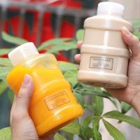 ราคา ขวดพลาสติกใส 500 ml ทรงถัง ขวดชานม ขวดใส่น้ำ น่ารักเก๋ๆ พร้อมส่ง (15198602018)