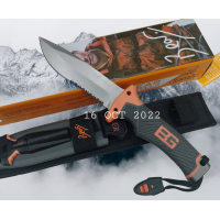 ราคา มีด อุปกรณ์เดินป่า มีดแคมป์ปิ้ง GERBER ขนาดยาว 9 นิ้ว ครบเสร็จ พร้อมปลอกผ้า สอดเข็มขัด คาดเอว มีดอเนกประสงค์ เหมาะกับการเดินป่า สินค้าพร้อมส่ง (16527858833)