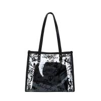 ราคา กระเป๋าผู้หญิงใส กระเป๋าถือแบบใส ทำงาน กันน้ำ กระเป๋าถือ กระเป๋าทรงสี่เหลี่ยมมีหูหิ้วสะพายไหล่ นักเรียนเดินทางกระเป๋า กระเป๋าถือแม่ลูกเยลลี่ (18487038164)